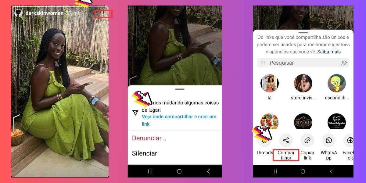 Como compartilhar Stories em que não fui marcado no Instagram?