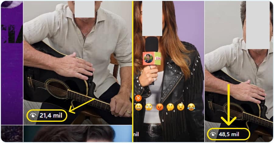 Comprar Visualizações Reels Por 1 Real | Entrega Imediata 1 Print de tela mostrando a quantidade de visualizações que o vídeo no reels tinha antes e o resultado depois